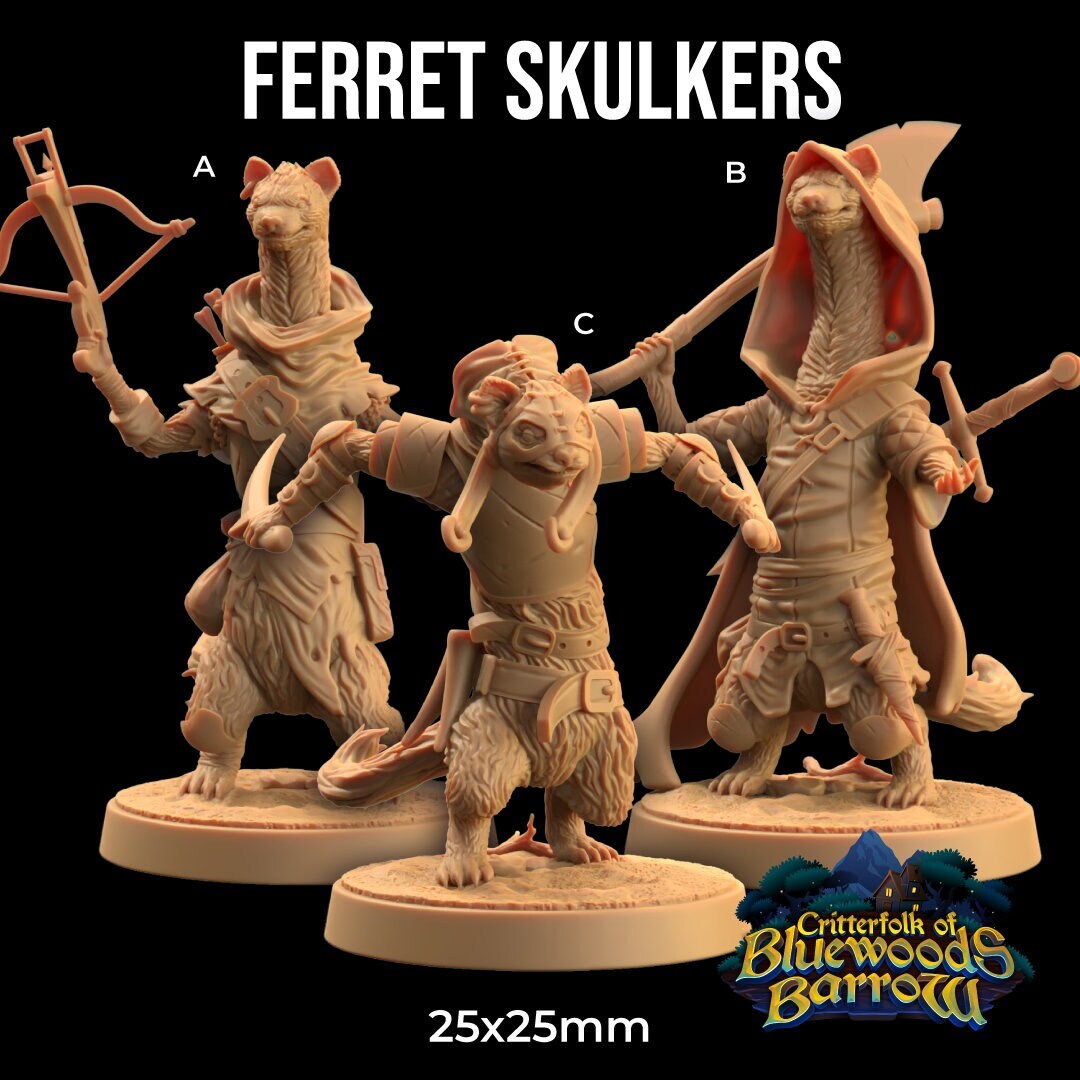 Ferret Skulkers Miniatures | Dragon Trappers Lodge