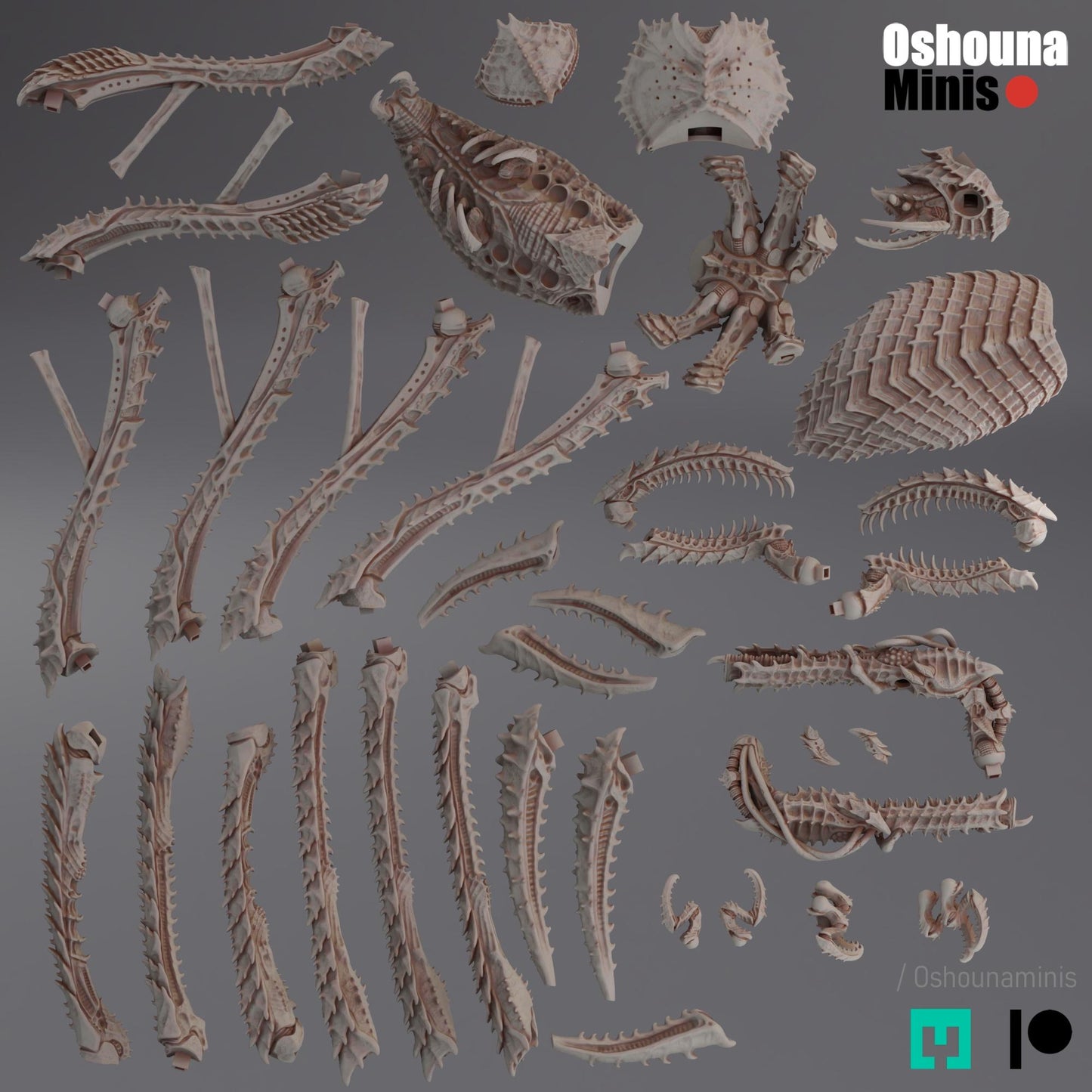 Deep Hive Titan Miniature | Oshouna Minis | Wargaming | OPR Alien Hives | TTRPG