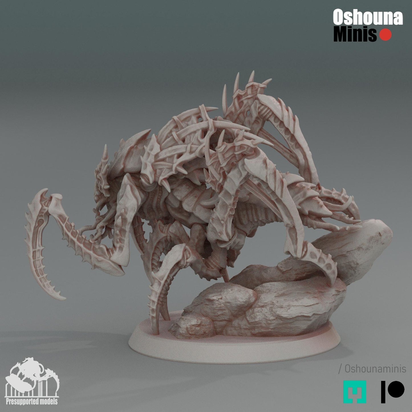 King Leaper Miniature | Oshouna Minis | Wargaming | OPR Alien Hives
