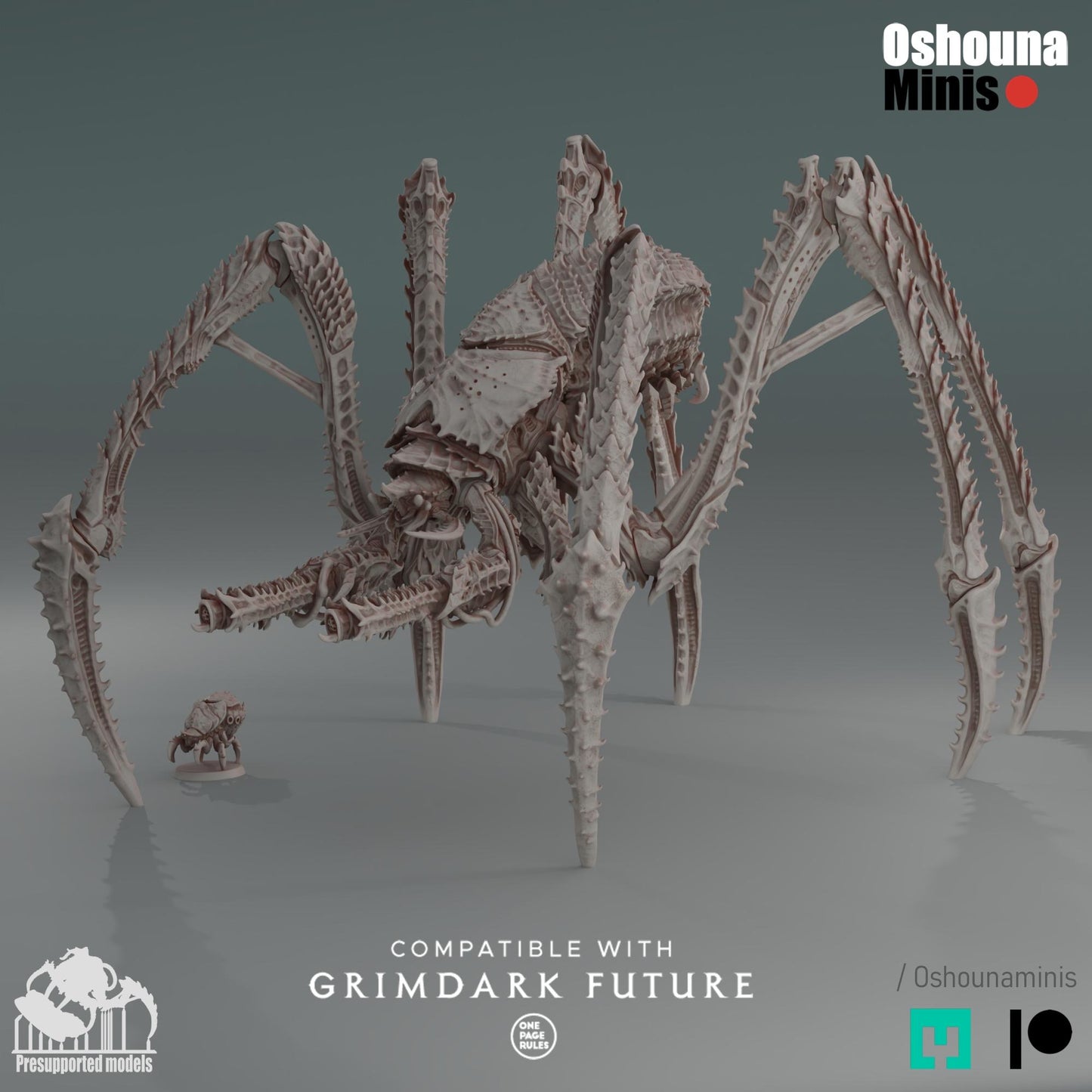 Deep Hive Titan Miniature | Oshouna Minis | Wargaming | OPR Alien Hives | TTRPG