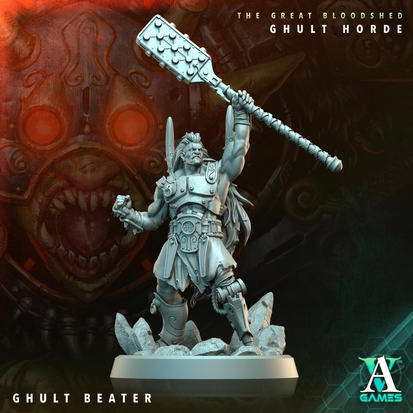 Ghult Beater Miniature | Archvillain Games | Scifi Wargaming | OPR Compatible