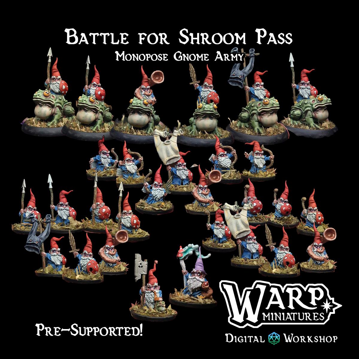 Battle for Shroom Pass - Gnome Army Miniatures | Warp Miniatures | Tabletop Wargaming