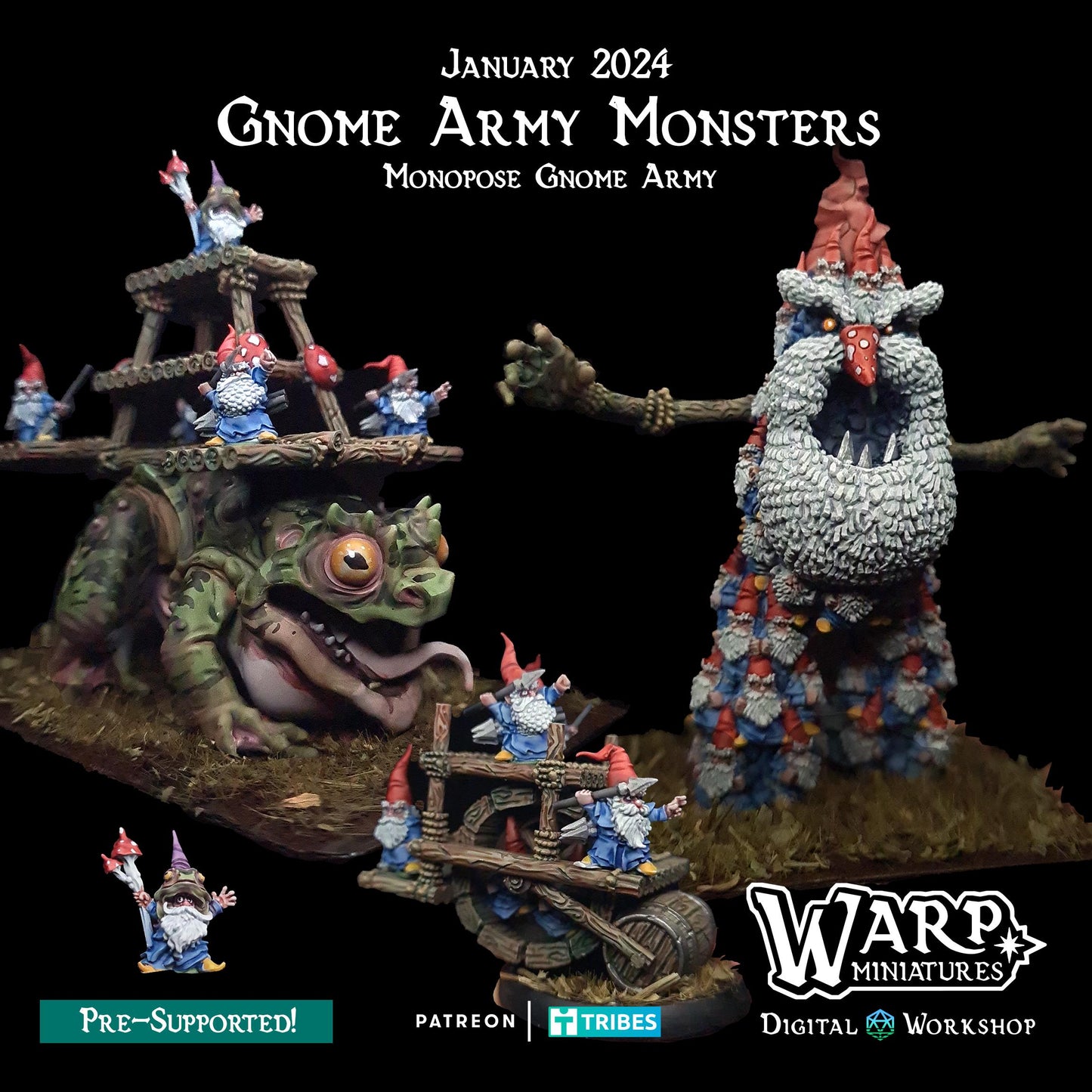 Gnome Army Monsters Miniatures | Warp Miniatures | Tabletop Wargaming