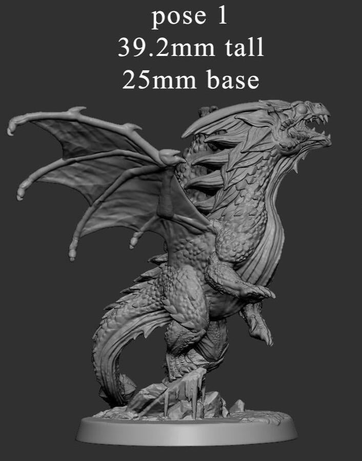 Young White Dragon Miniatures | Mini Monster Mayhem | TTRPG Minis |