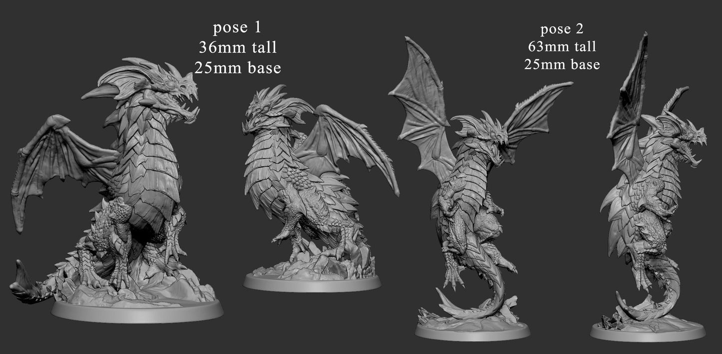 Young Blue Dragon Miniatures | Mini Monster Mayhem | TTRPG Minis |