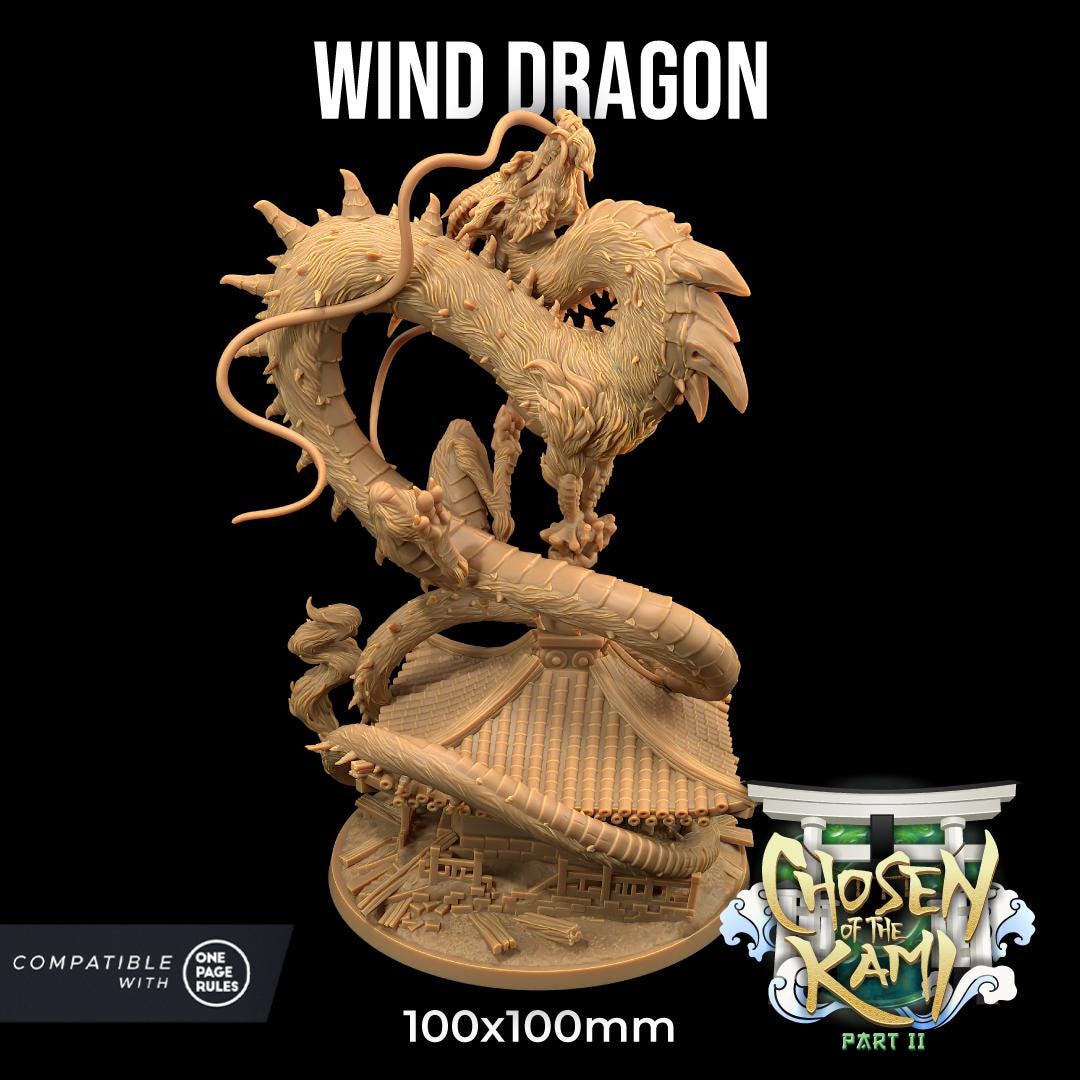 Celestial Wind Dragon Miniature | Dragon Trappers Lodge | TTRPG / Wargaming Miniature