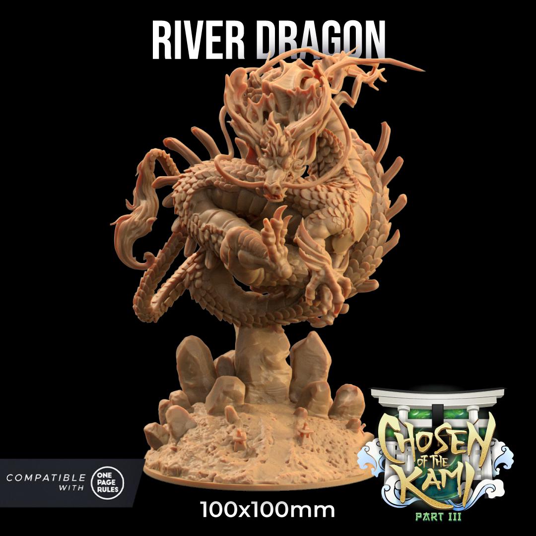 Celestial River Dragon Miniature | Dragon Trappers Lodge | TTRPG / Wargaming Miniature