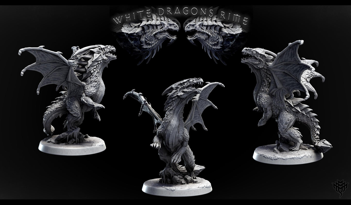 Young White Dragon Miniatures | Mini Monster Mayhem | TTRPG Minis |