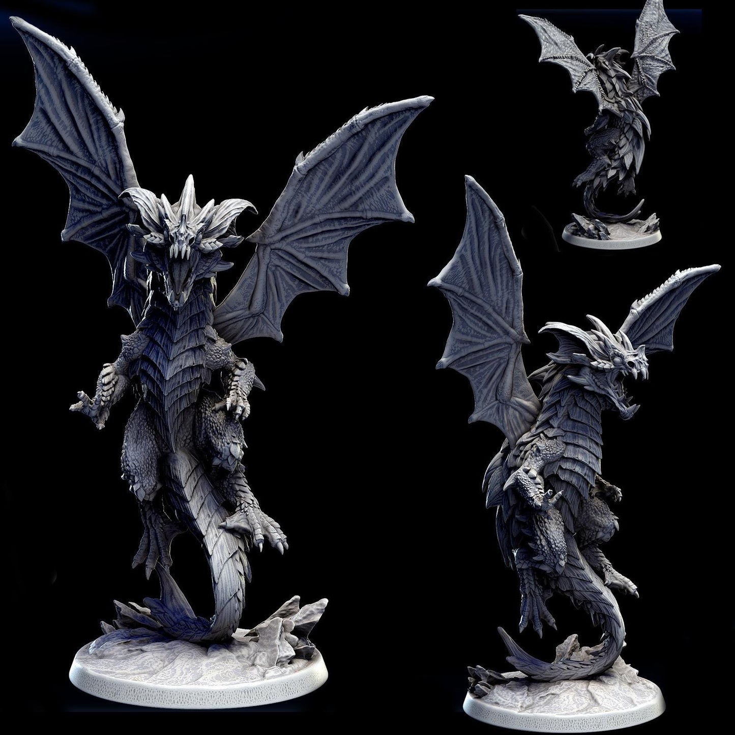 Young Blue Dragon Miniatures | Mini Monster Mayhem | TTRPG Minis |