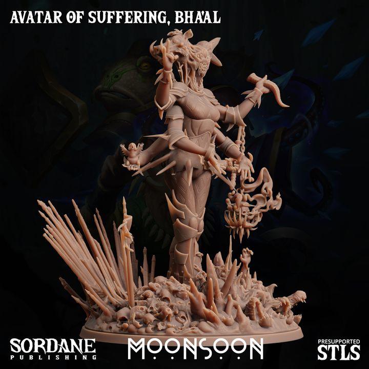 Bha'al, Avatar of Suffering Miniature | Sordane Publishing | Celestial Deity Miniature | TTRPG | D&D5e