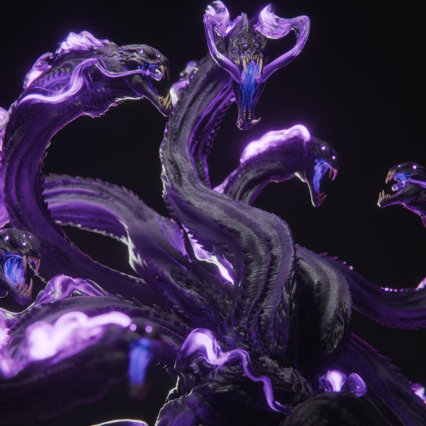 Shadow Hydra Miniature | Rescale Miniatures | TTRPG | Fantasy Wargaming