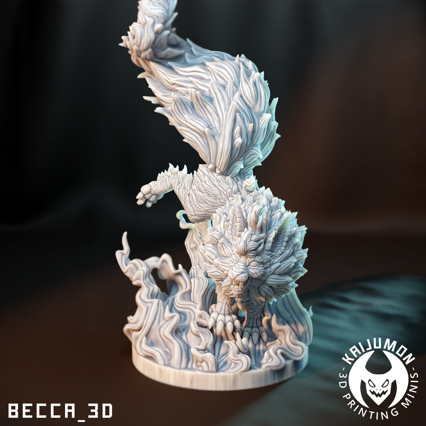Kaijumon Fire Dog Miniatures | 3D Printed Collectible | Figurine