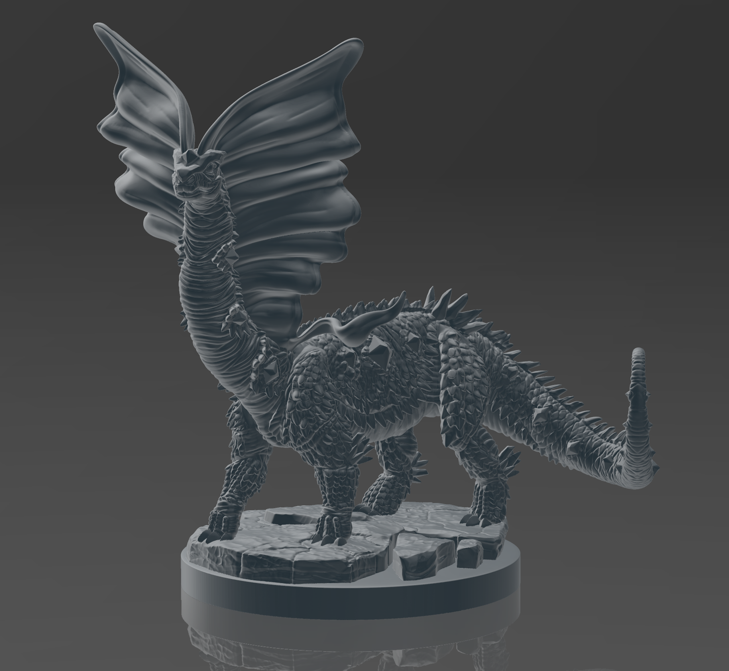 Kaijumon Aurorasaur Line Miniatures | 3D Printed Collectible | Figurines