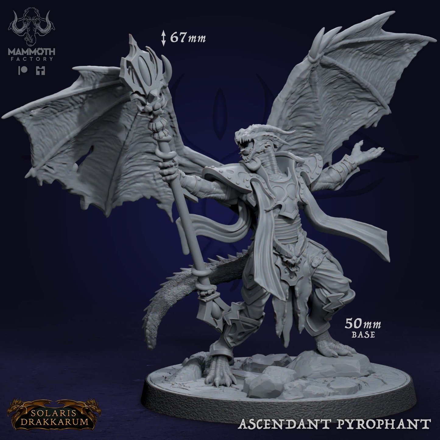 Ascendant Pyrophant Miniature | Mammoth Factory | TTRPGs