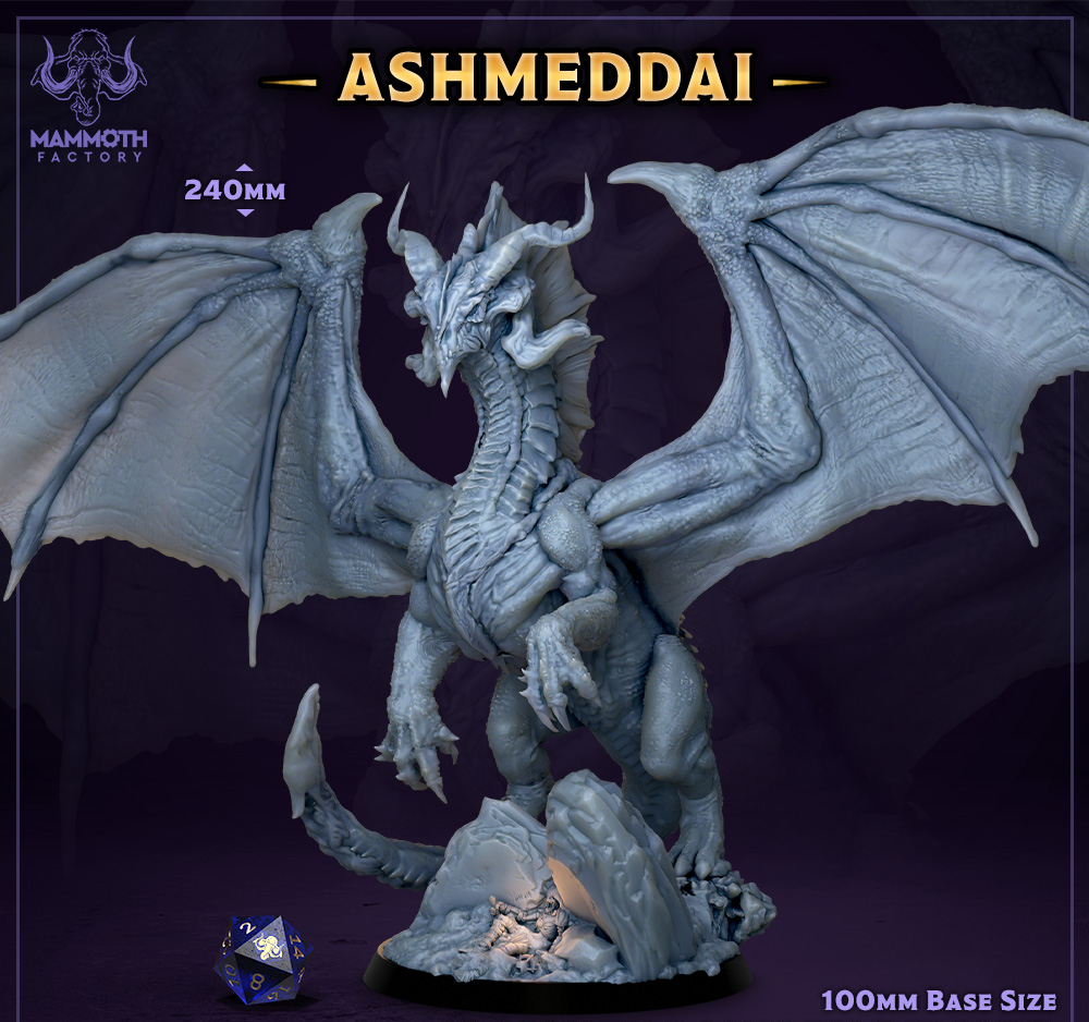 Ashmeddai, Bane of Mages Miniature | Mammoth Factory | TTRPGs