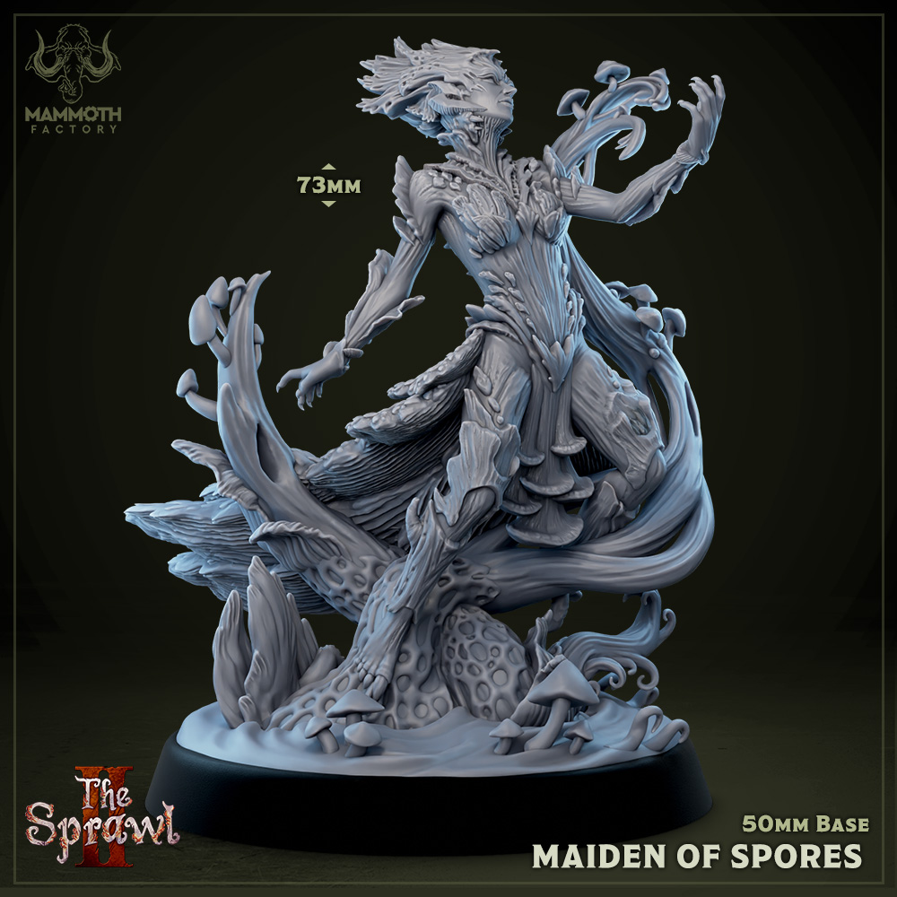 Maiden of Spores Miniature | Mammoth Factory | TTRPGs