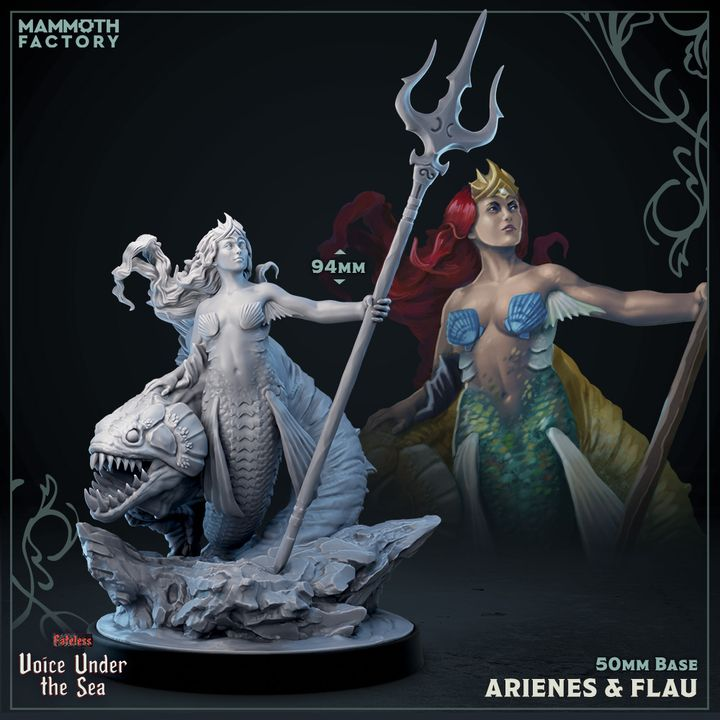 Arienes & Flau Miniature | Mammoth Factory | TTRPGs