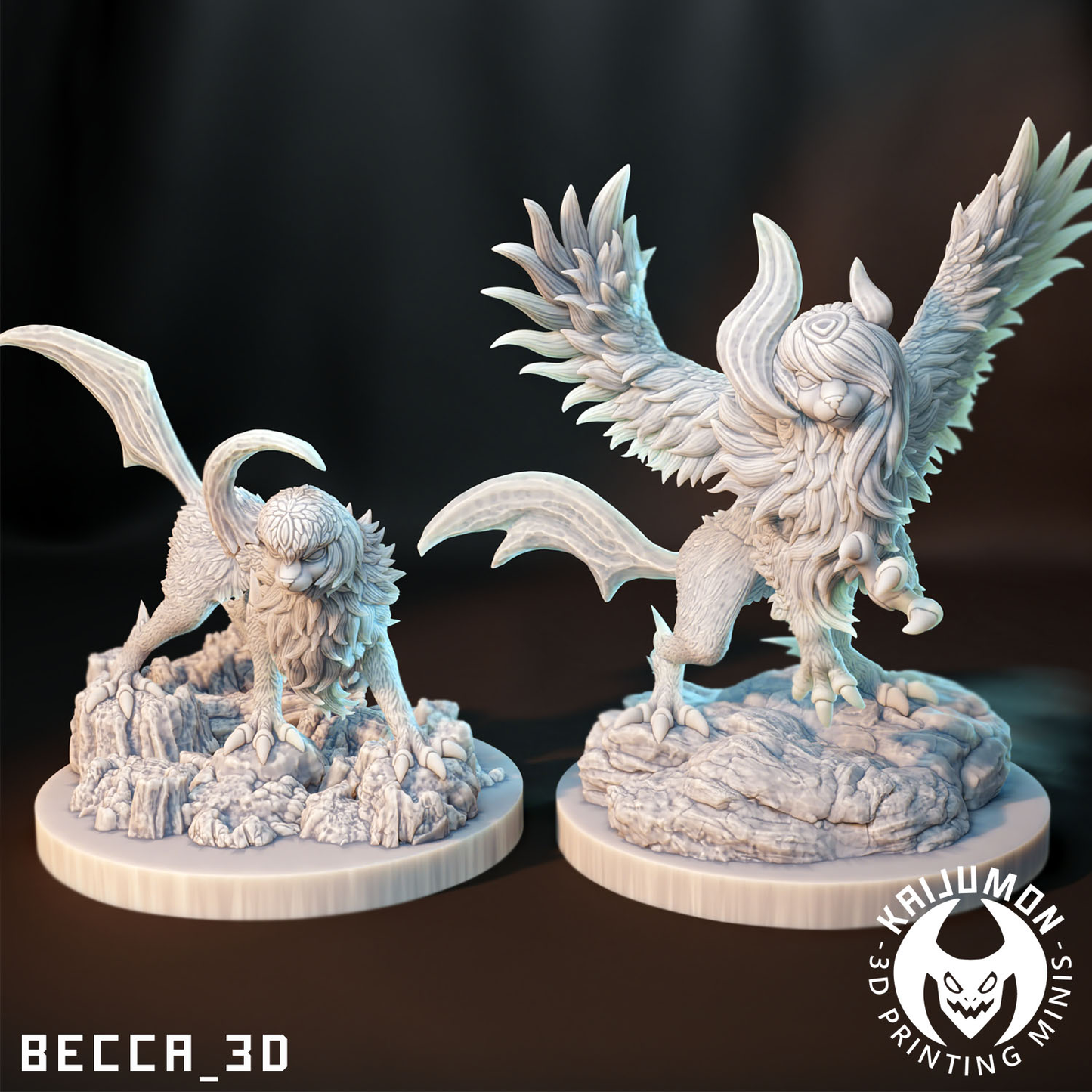 Kaijumon Disaster Dogs Miniatures | 3D Printed Collectible | Figurines