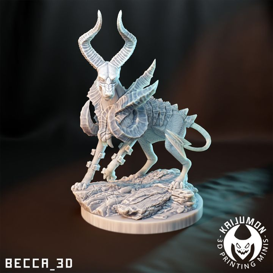 Kaijumon Hellhound Line Miniatures | 3D Printed Collectible | Figurines