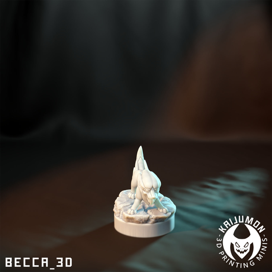 Kaijumon Thunder Hound Line Miniatures | 3D Printed Collectible | Figurines