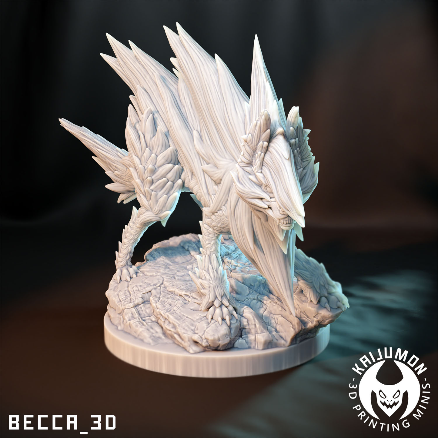 Kaijumon Thunder Hound Line Miniatures | 3D Printed Collectible | Figurines