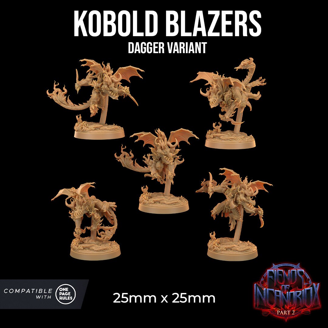 Kobold Blazer Dagger Squad Miniatures | Dragon Trappers Lodge
