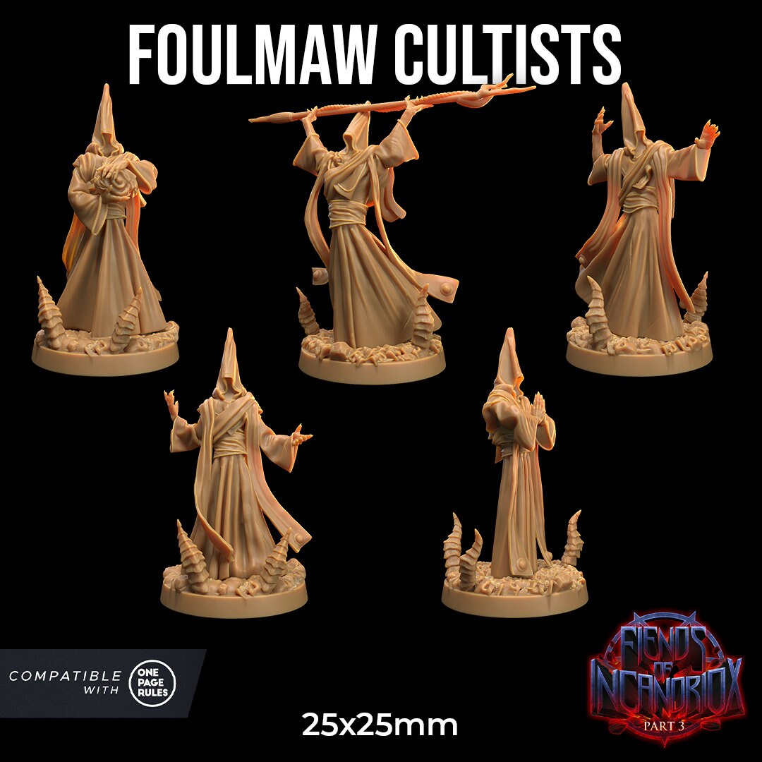 Foulmaw Cultist Miniatures | Dragon Trappers Lodge