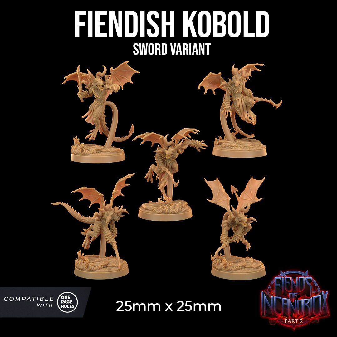 Fiendish Kobold Squad Miniatures | Dragon Trappers Lodge