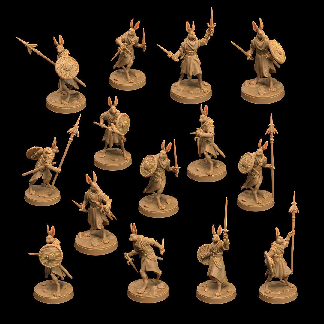 Rabbitfolk Soldiers Miniatures | Dragon Trappers Lodge