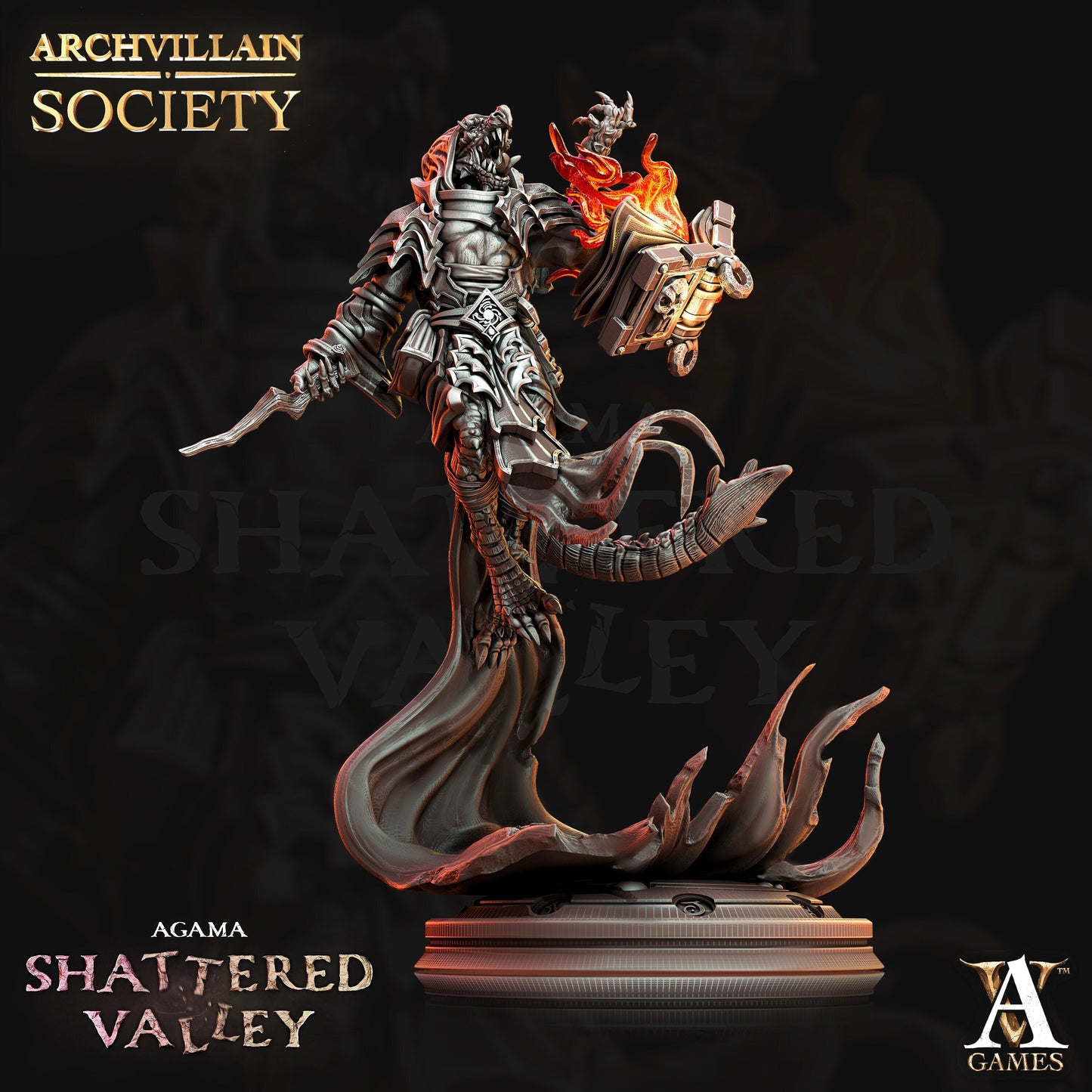 Zhu Serpentsoul, Agama Lorekeeper Miniature | Archvillain Games