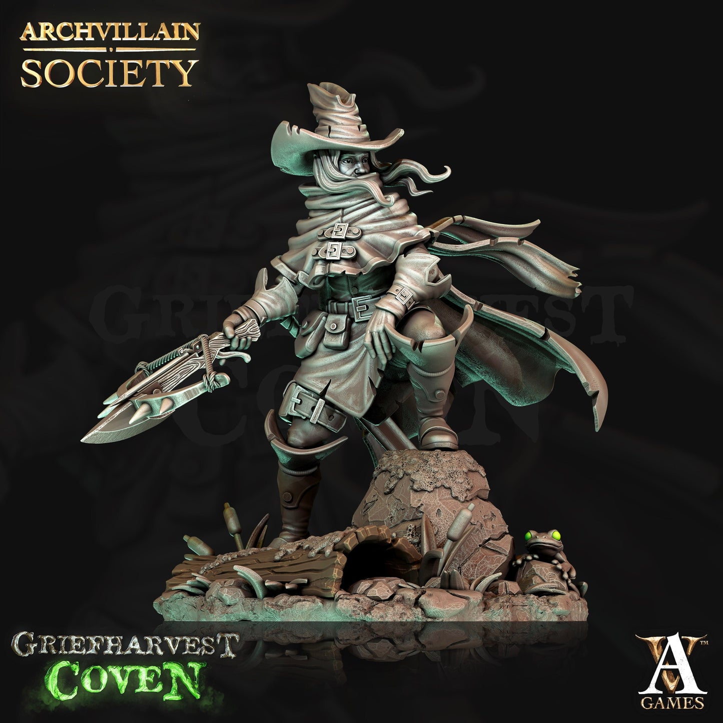 The Mongoose, Bog Hunter Miniature | Archvillain Games