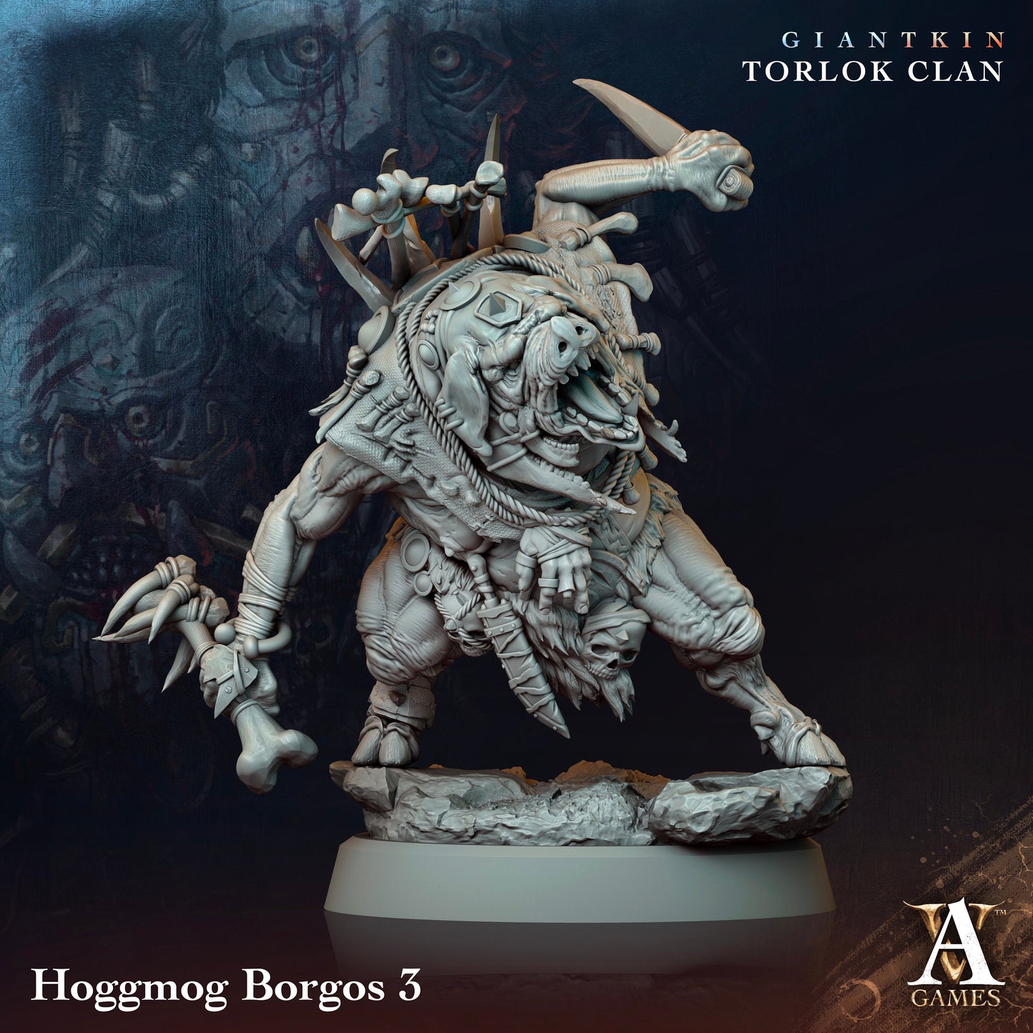Hoggmog Borgos Miniatures (set of 4 unique) | Archvillain Games