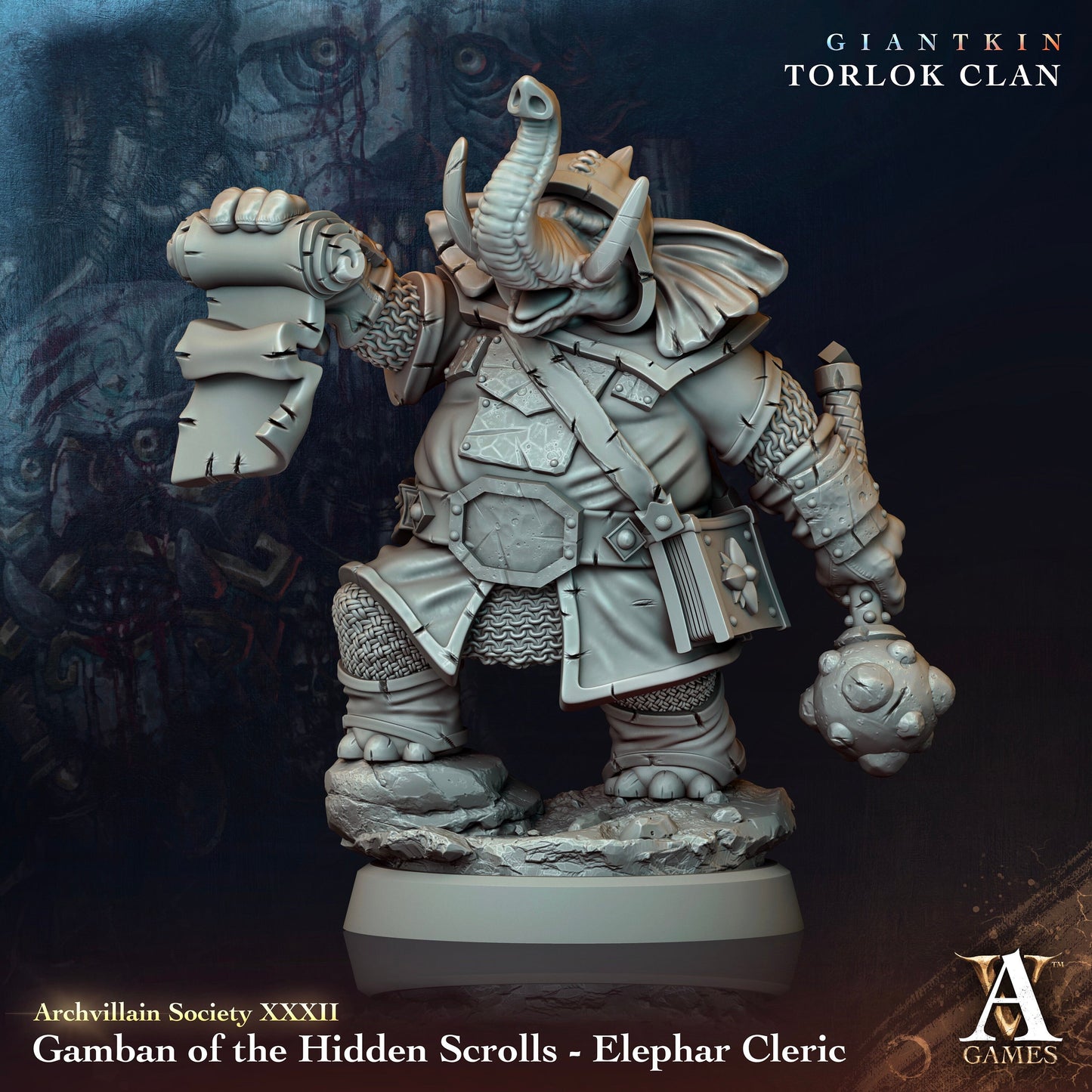 Gamban, of the Hidden Scrolls Miniature | Archvillain Games