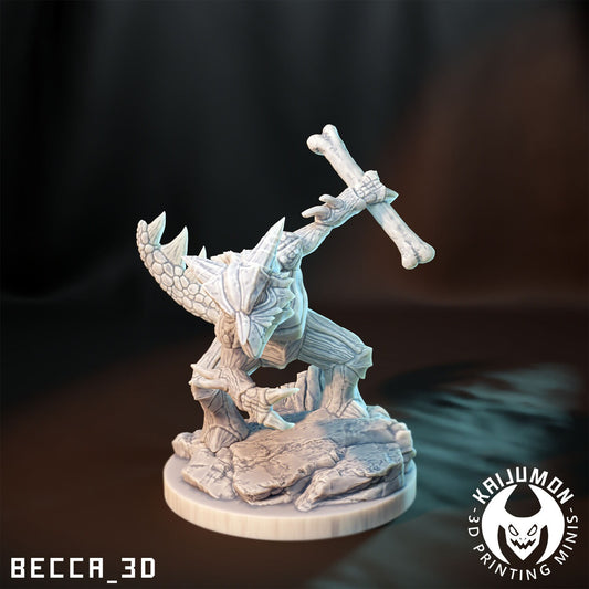 Kaijumon Skullbold Miniature | 3D Printed Collectible | Figurine