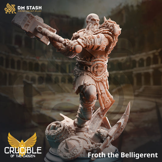 Froth, the Belligerent Miniature | DM Stash | Character Miniature PC/NPC | 32mm Scale