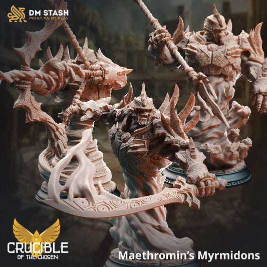 Maethromin’s Elemental Myrmidons Miniatures | DM Stash | Monster Encounter | Multiple Miniatures | 32mm Scale