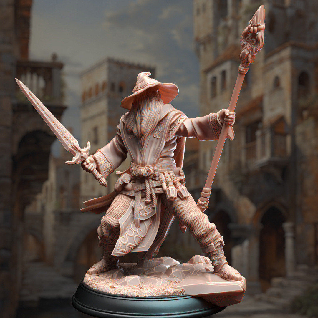 Artemis, Wizard of Guidance Miniature | DM Stash | Character Miniature PC/NPC | 32mm Scale