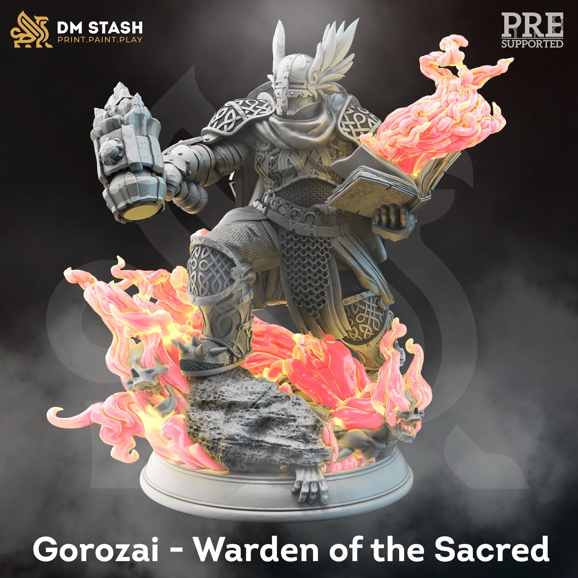 Gorozai, Forge Domain Cleric Miniature | DM Stash | Character Miniature PC/NPC | 32mm Scale