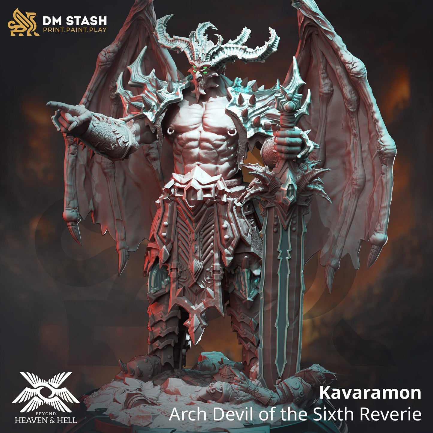 Kavaramon, Arch Devil of the Sixth Reverie Miniature | DM Stash