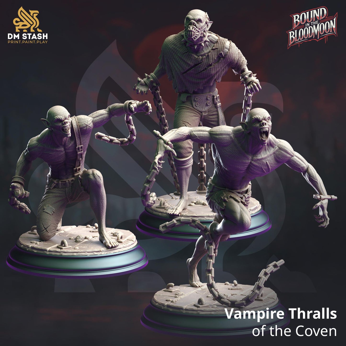 Vampire Thralls of the Coven Miniatures | DM Stash | Dark Forest Encounter | 32mm Scale