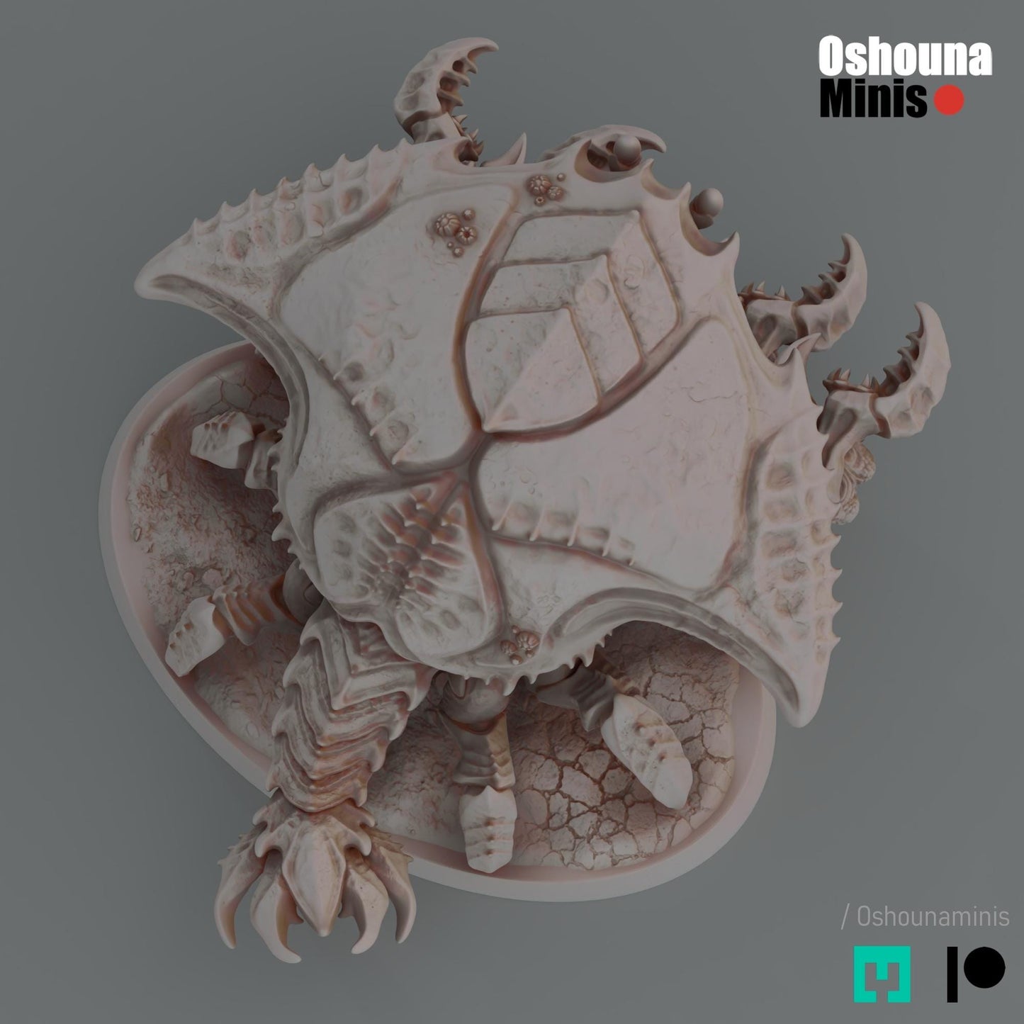 Deep Hive Shooter Crab 2.0 Miniature | Oshouna Minis | Wargaming | OPR Alien Hives | TTRPG