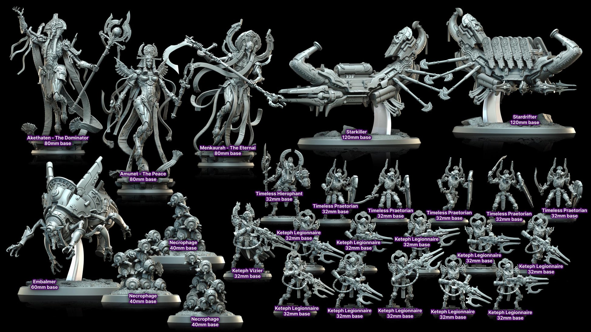 Necrophage Swarm Miniatures (Set of 3) | Archvillain Games | Sci-Fi Wargaming