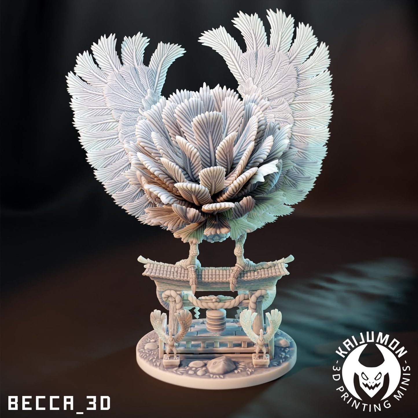 Kaijumon Immortal Phoenix Miniature | 3D Printed Collectible | Figurine | Fantasy TTRPG Miniatures