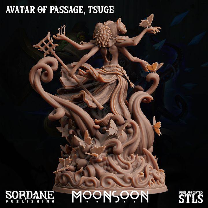 Tsuge, Avatar of Passage Miniature | Sordane Publishing | Celestial Deity Miniature | TTRPG | D&D5e