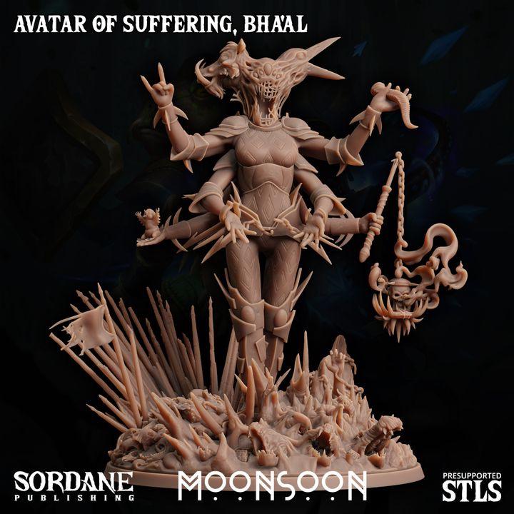 Bha'al, Avatar of Suffering Miniature | Sordane Publishing | Celestial Deity Miniature | TTRPG | D&D5e