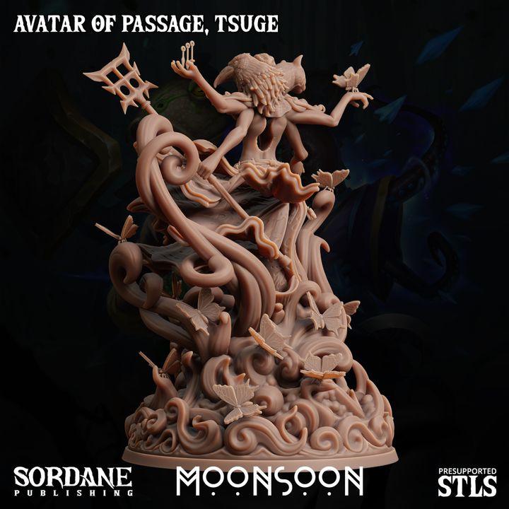 Tsuge, Avatar of Passage Miniature | Sordane Publishing | Celestial Deity Miniature | TTRPG | D&D5e