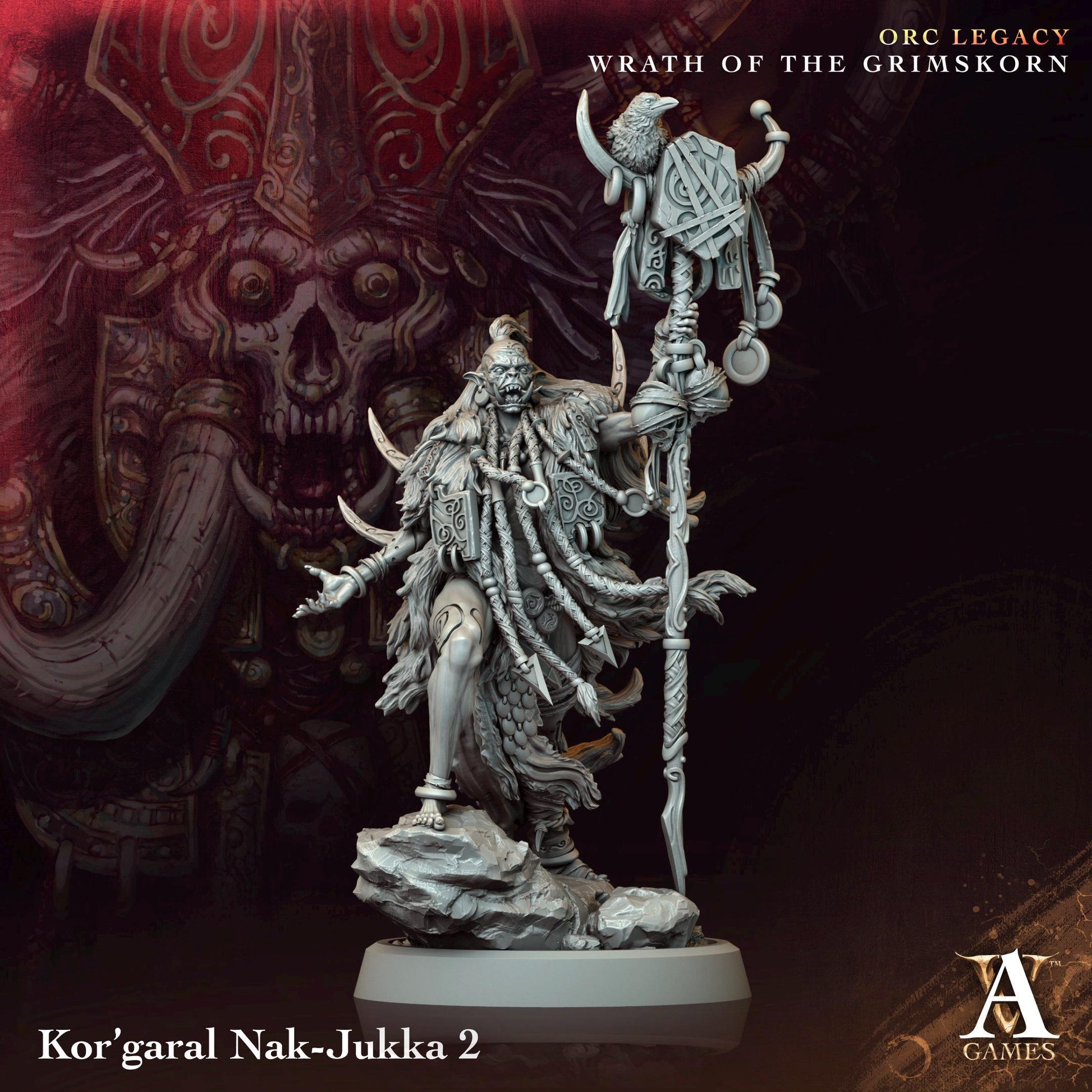 Kor'garal Nak-Jukka Orcs Miniatures (Set of 4 unique) | Archvillain Games | Fantasy or Sci-Fi Wargaming | TTRPGs | 32mm Scale