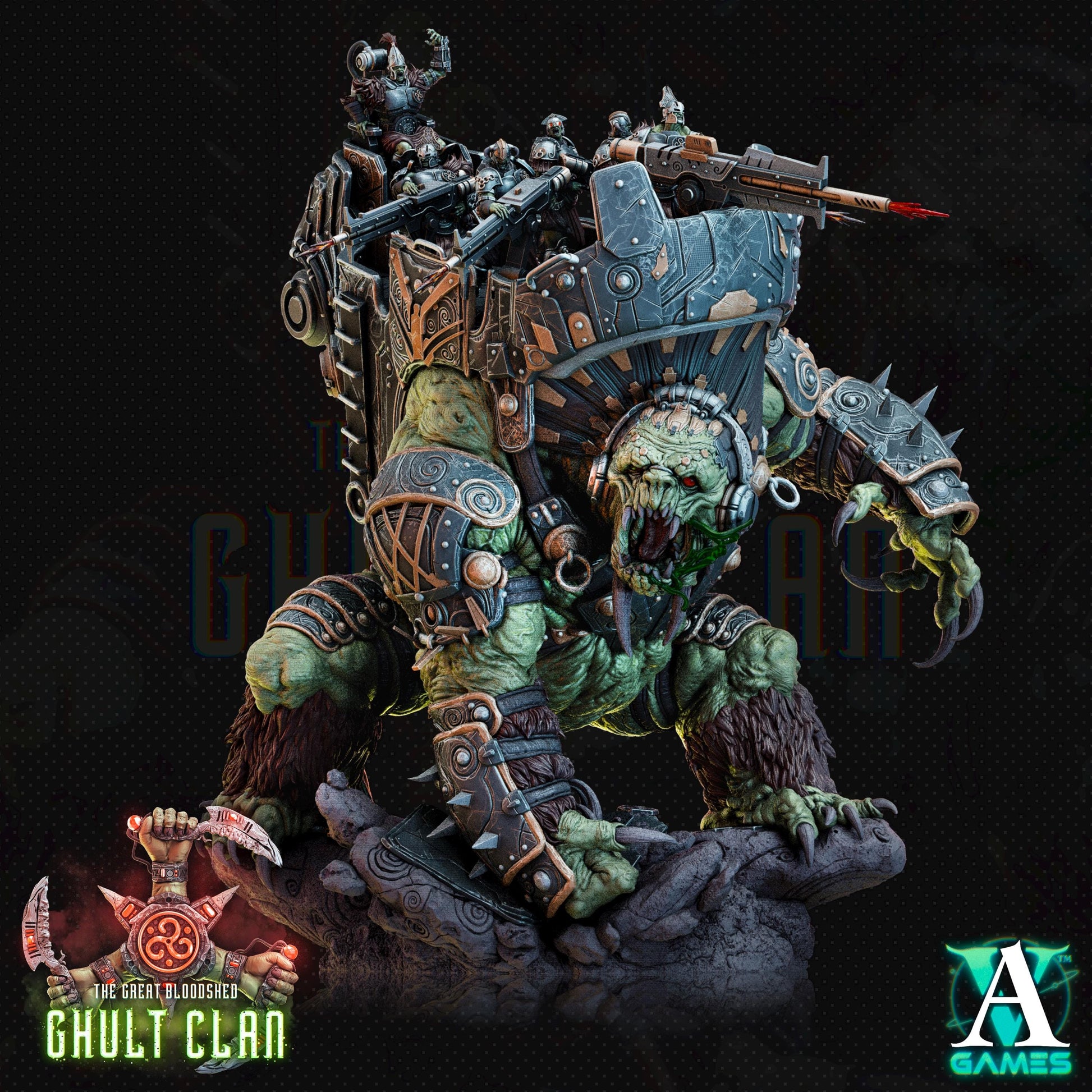 Ghult Clan Bodoluk Orc Miniature | Archvillain Games | Sci-Fi Wargaming | 32mm Scale