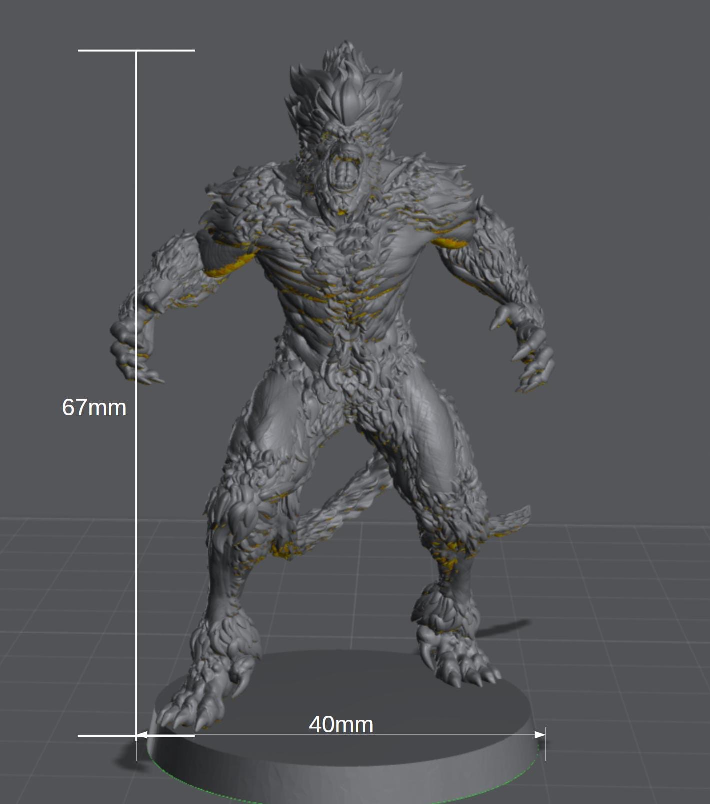 Cathay Monkey Giant Miniature (w/ base) | Kyoushuneko Minis | Fantasy Wargaming | 32mm Scale