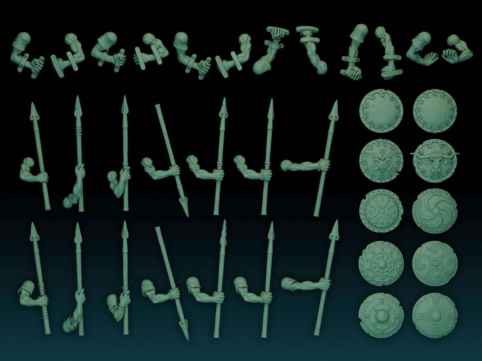 Longsnouts Orc Soldiers Miniatures Kit | The Longsnouts | Fantasy Wargaming | 32mm Scale